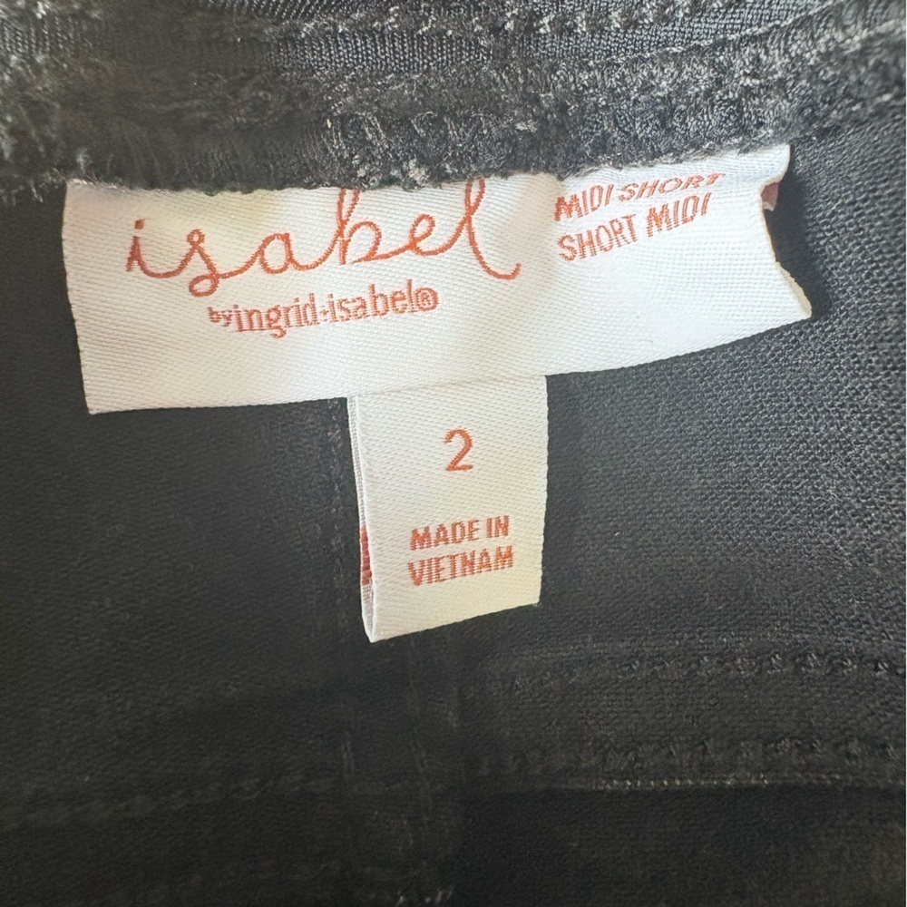 Isabel, midi short size 2, tummy control black maternity shorts. - Picture 6 of 7